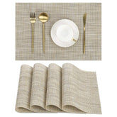 Veja detalhes lindos da Jogo Americano Retangular Dupla Face Impermeável Mescla Avelã da Charme